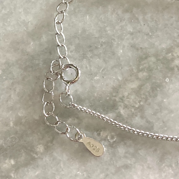 Sterling Silver Oval Twist Pendant Necklace - Picture 5 of 5